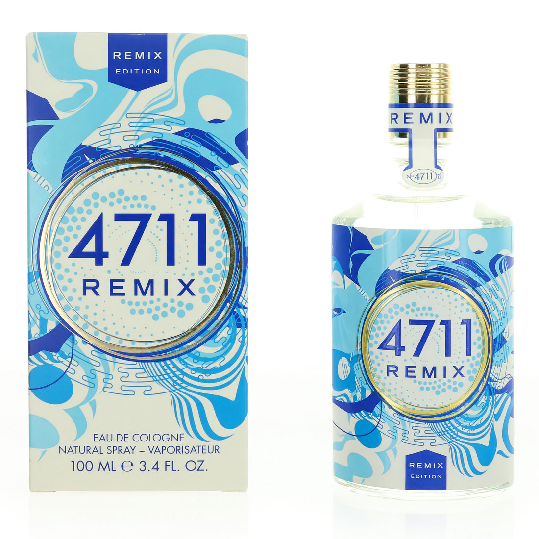 4711 Remix Sparkling Island by Muelhens, 3.4oz Eau de Cologne Spray for Unisex